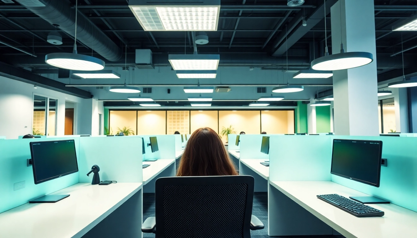 Agents working in a call center in Tijuana, showcasing professionalism and efficiency.