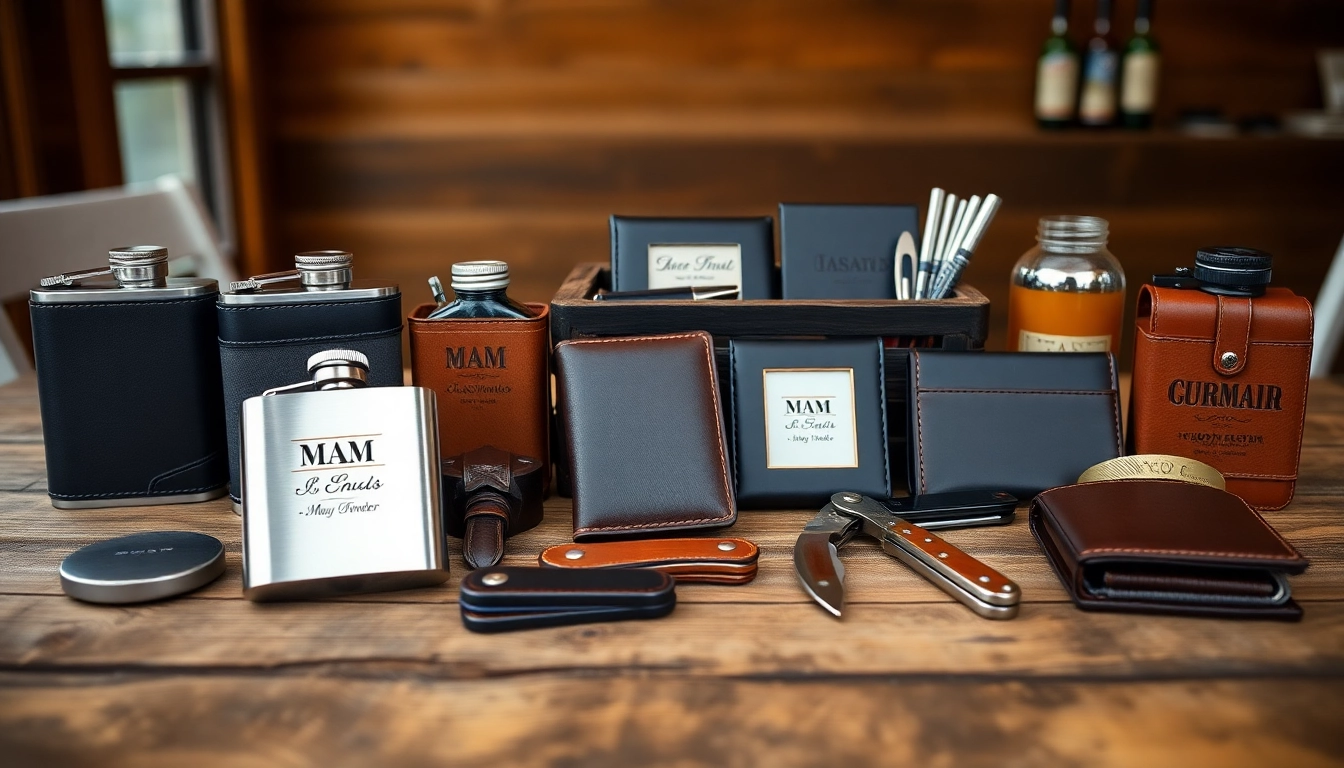 Explore an array of cheap groomsmen gifts including personalized flasks and wallets for special occasions.