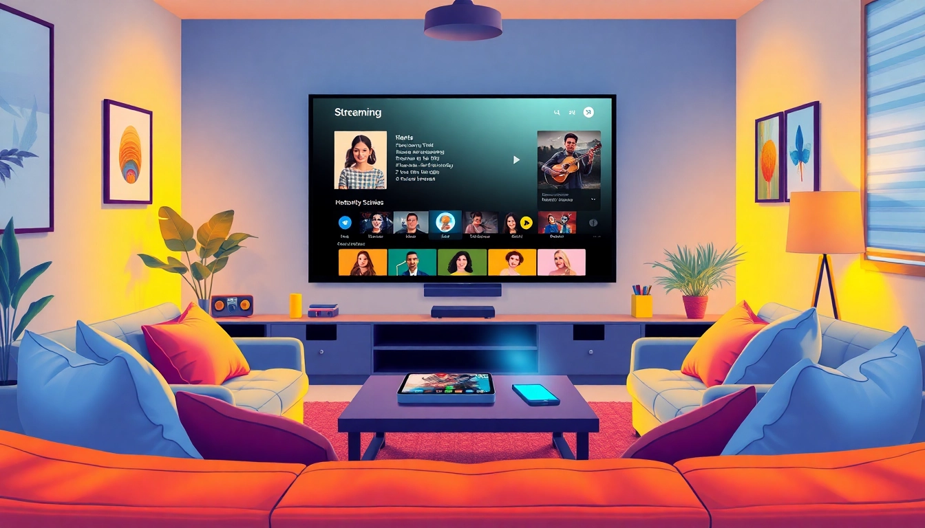 Discover the benefits of a free streaming trial with a cozy home entertainment setup.