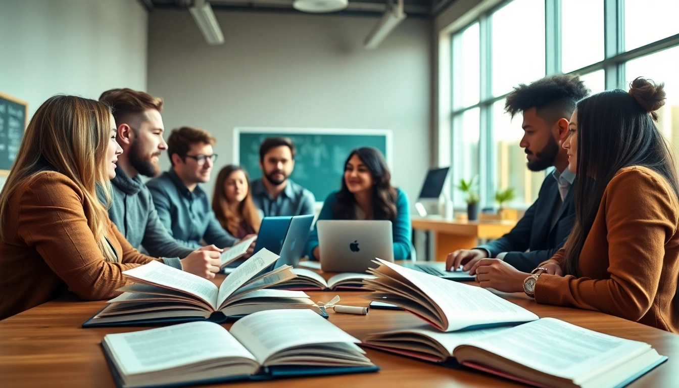 Explore how students discuss their original UK degree pursuits in a modern classroom.