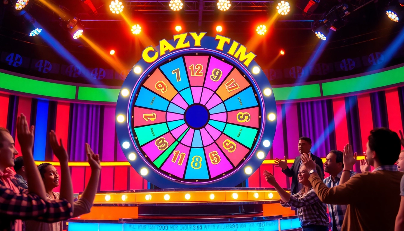 Crazy Time stats illuminate gameplay, showcasing the vibrant wheel and excited players participating live.