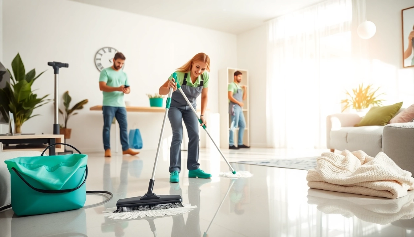 Professional bond cleaning in Brisbane with a focused team ensuring a sparkling clean finish.