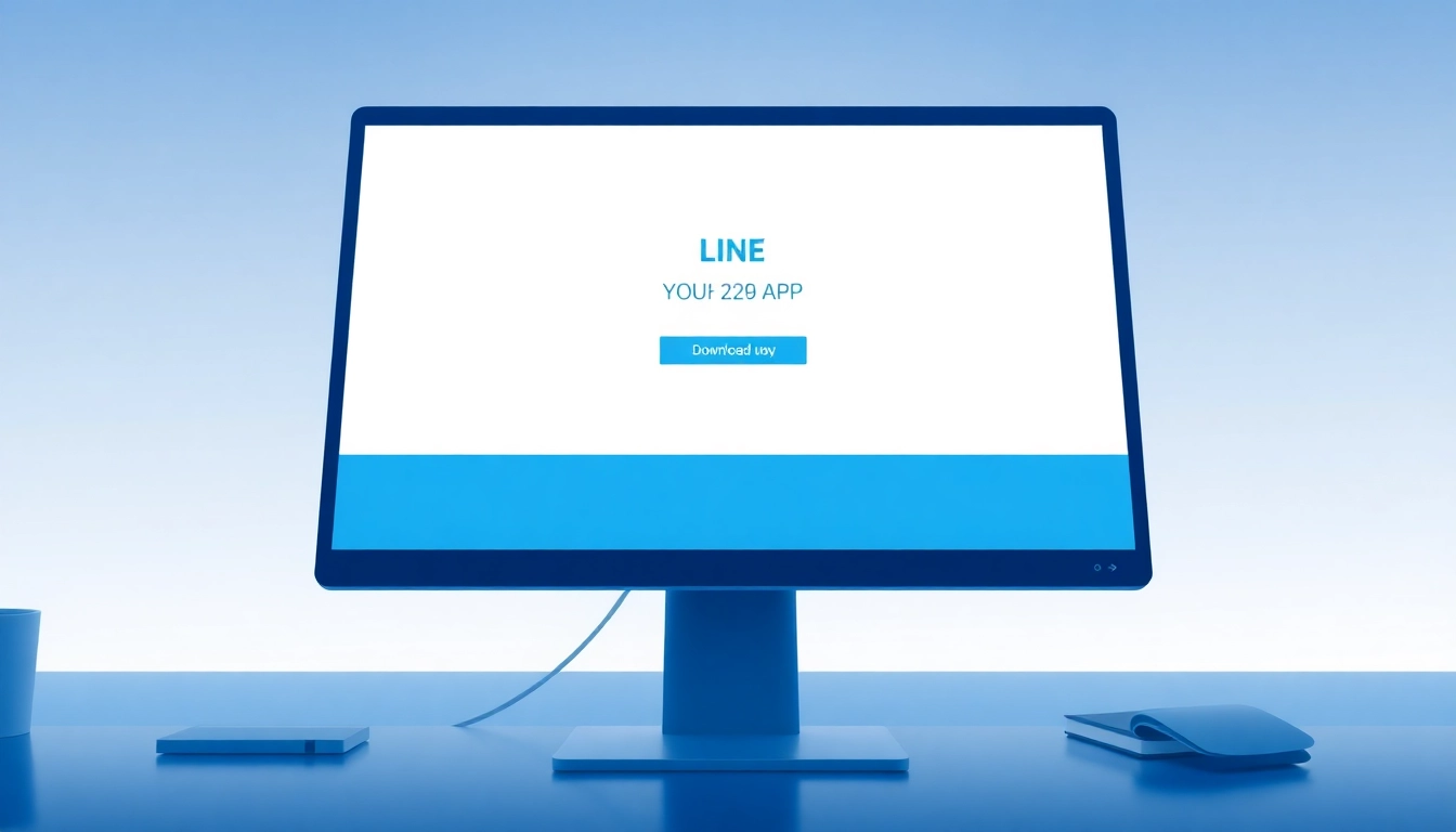 Download line电脑版下载 on a computer screen featuring a captivating interface.