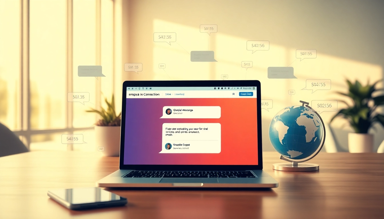 Visual representation of smspva's virtual phone number interface in a modern workspace.