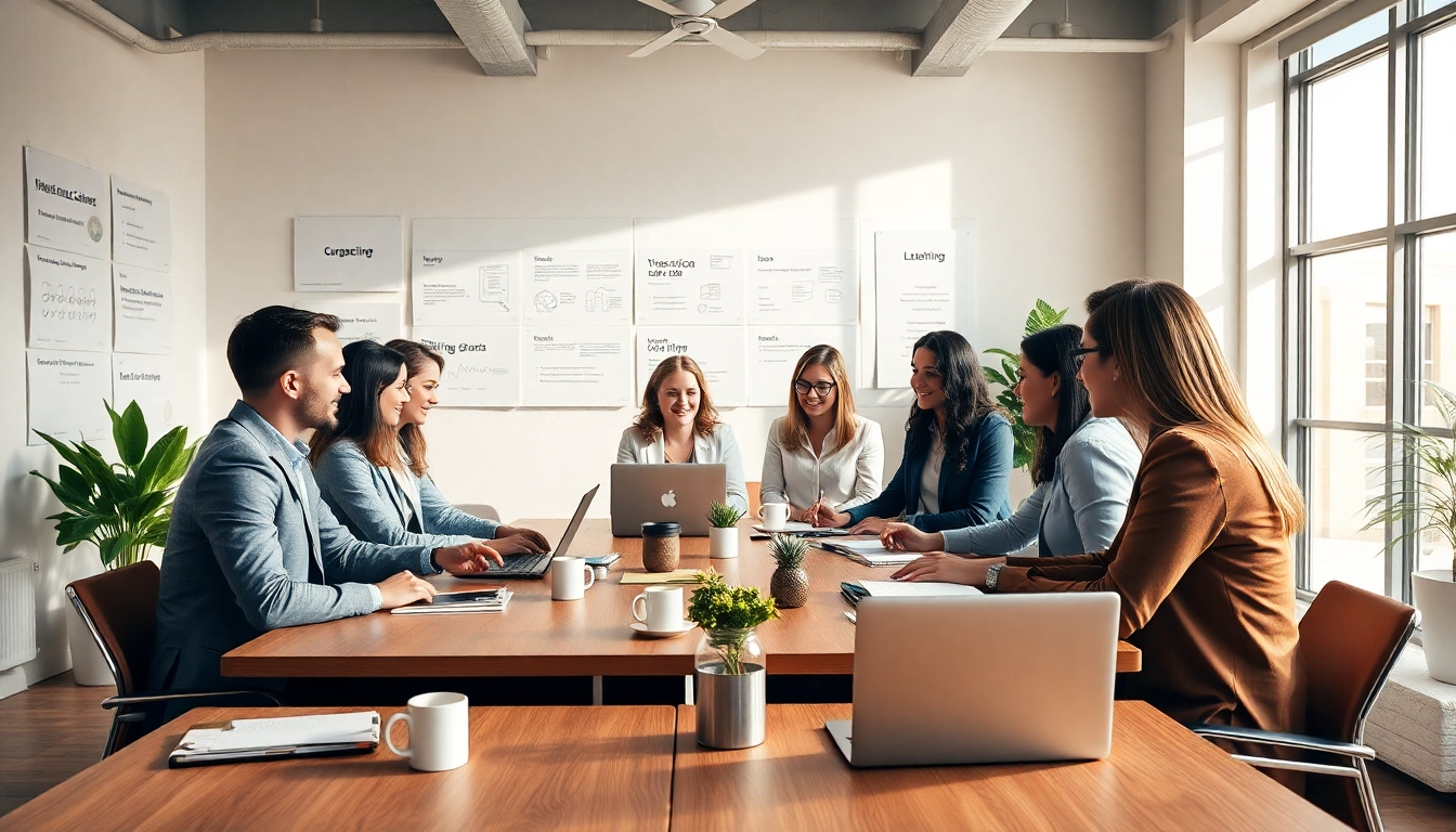 Boost your business coaching service with vibrant office dynamics and focused discussions.