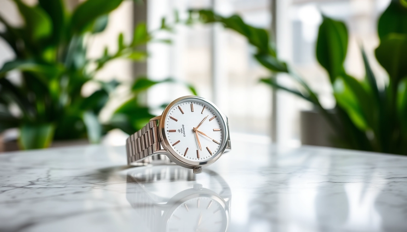 Damen Armbanduhr auf Marmoroberfläche, elegant und schlüssig designt.