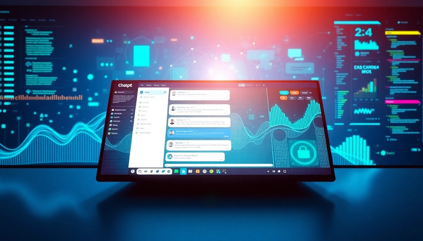 Showcase an interactive chatgpt chatbot interface enhancing user engagement in a modern setting.
