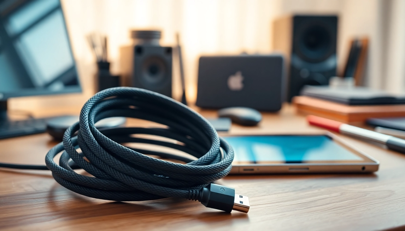 Showcasing the starlink mini 12v cable with organized tech tools in a bright workspace.