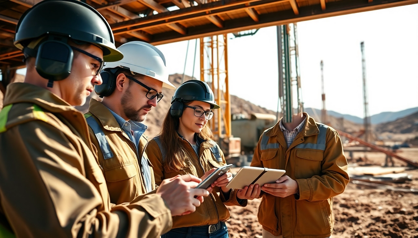 Analyze data at www.geosteeringvision.com with a geosteering team in action in an oil drilling site.
