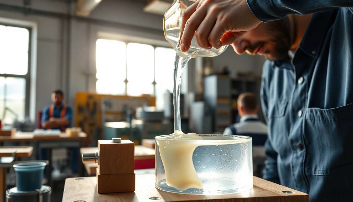 Applying infusion resins during a high-tech manufacturing process.