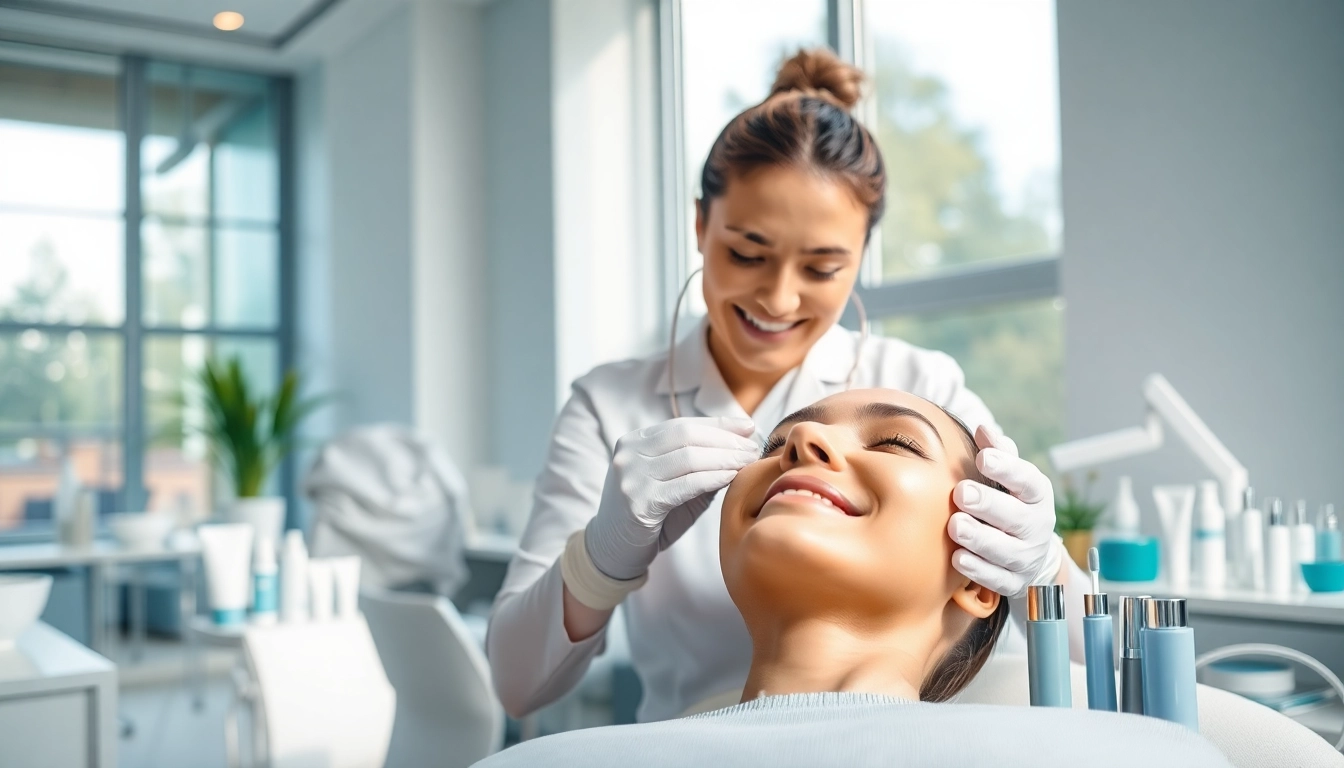 Witness effective wrinkle treatments as a professional enhances skin health in a modern clinic.