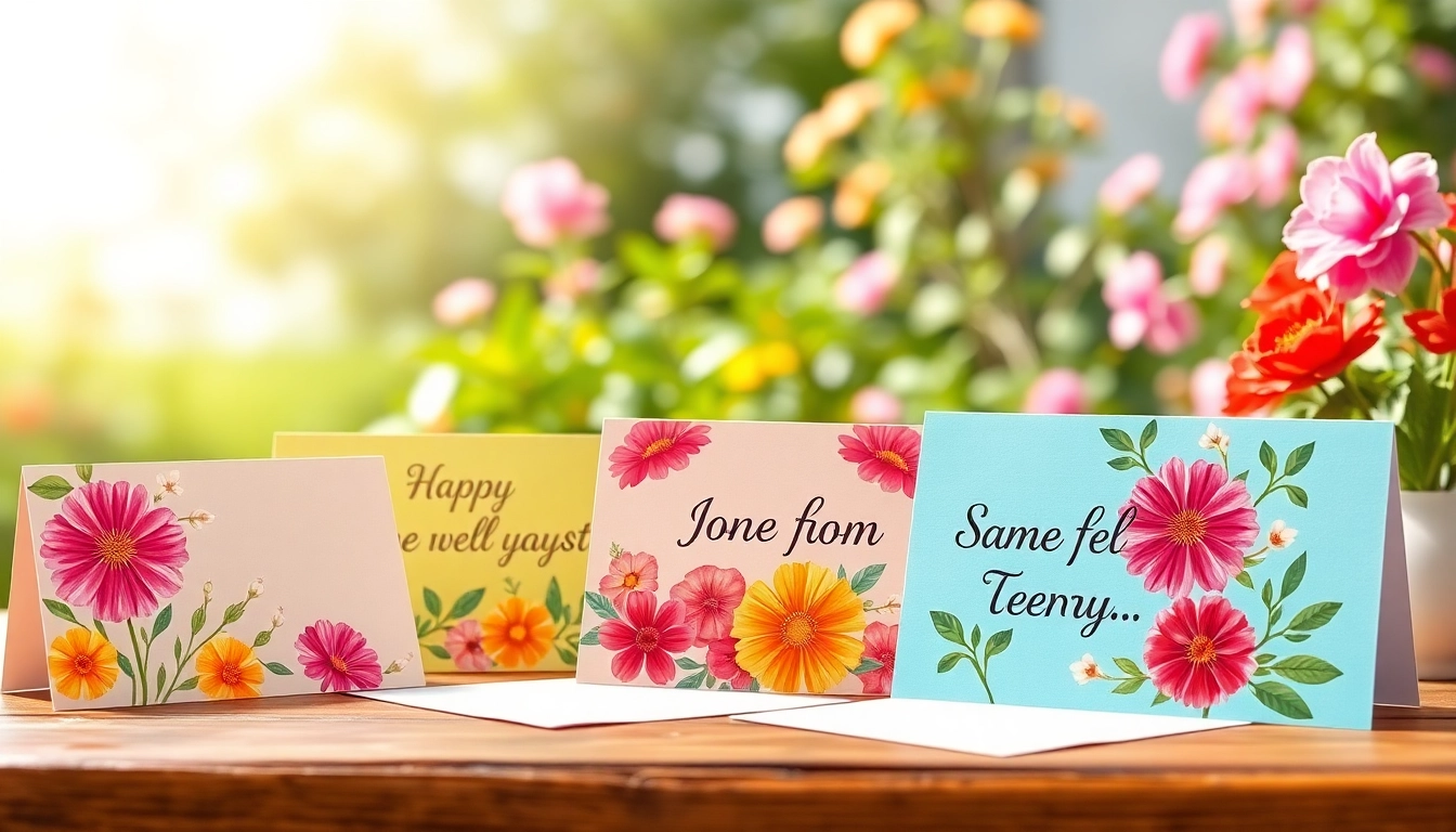 Explore vibrant same day greeting cards showcasing floral designs and heartfelt messages.
