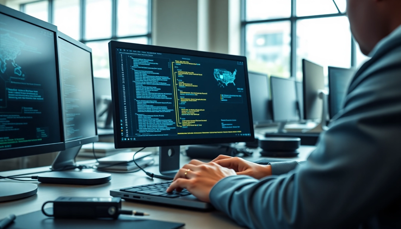 Ethical Hacking - Fachmann analysiert Sicherheitsprotokolle am Laptop in einer modernen Umgebung.