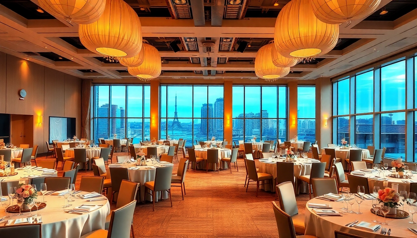 Set up of a trenton event center featuring elegant decor and inviting atmosphere.