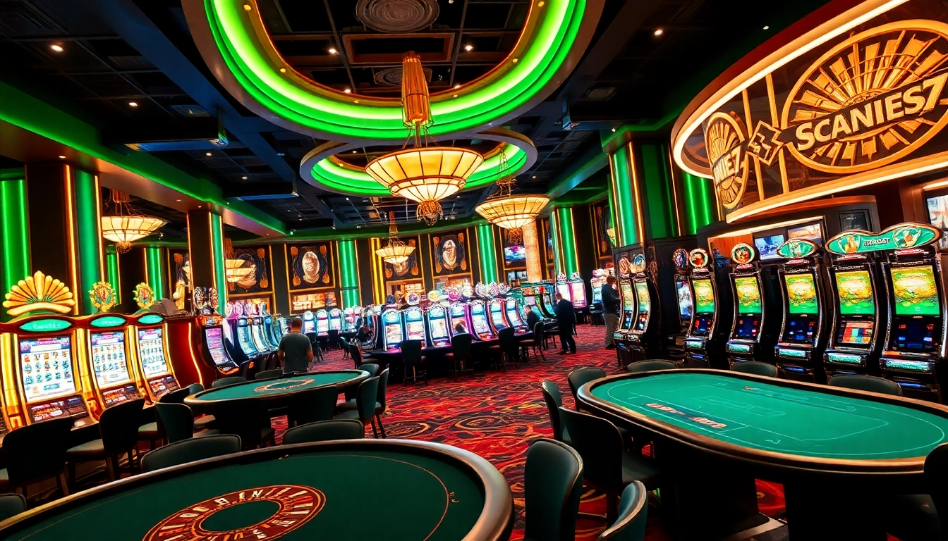 Experience the thrill of a licensed casino with elegant gaming tables and vibrant surroundings.
