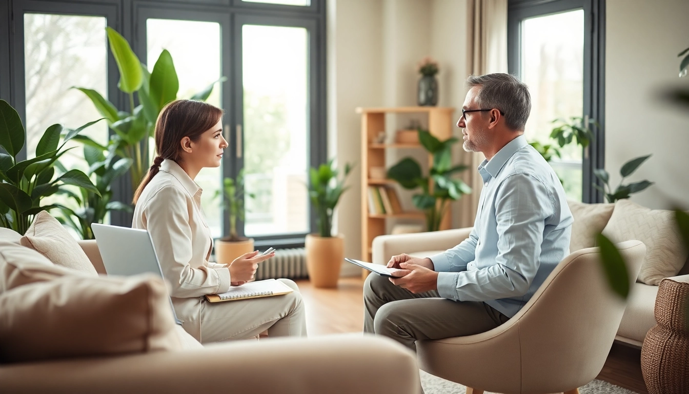 Engaging psychologist in dubai providing compassionate support in a cozy office.