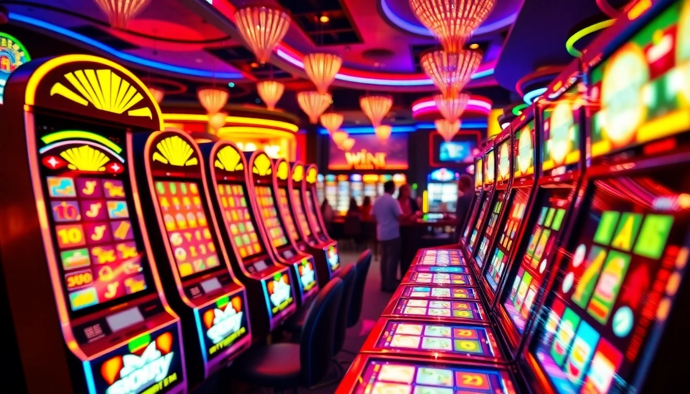 Jouez aux jeux passionnants de casino en ligne gratuit dans un environnement dynamique et coloré.