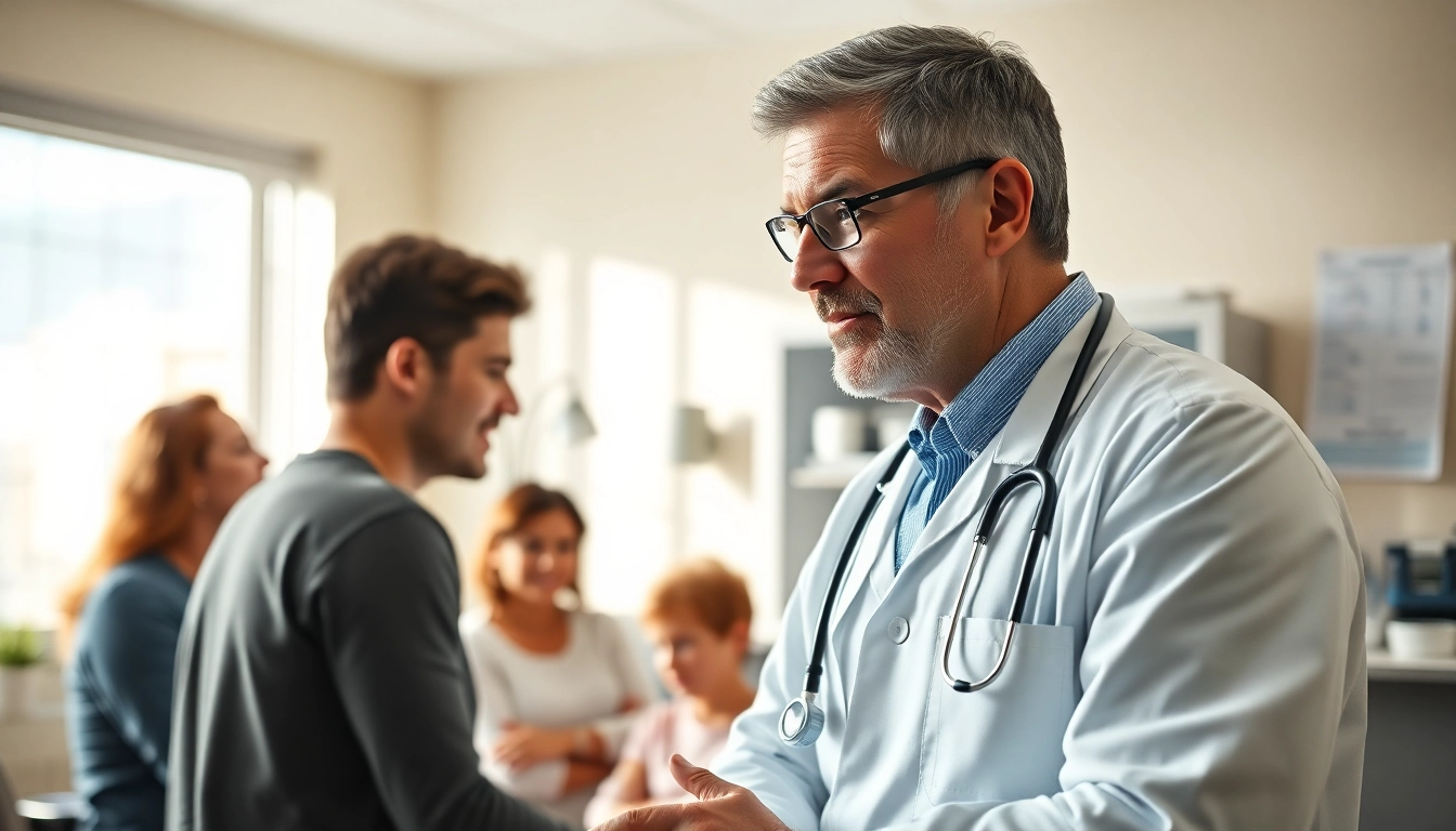 Engaging primary care physician las vegas fostering a welcoming atmosphere for patients in a medical office.