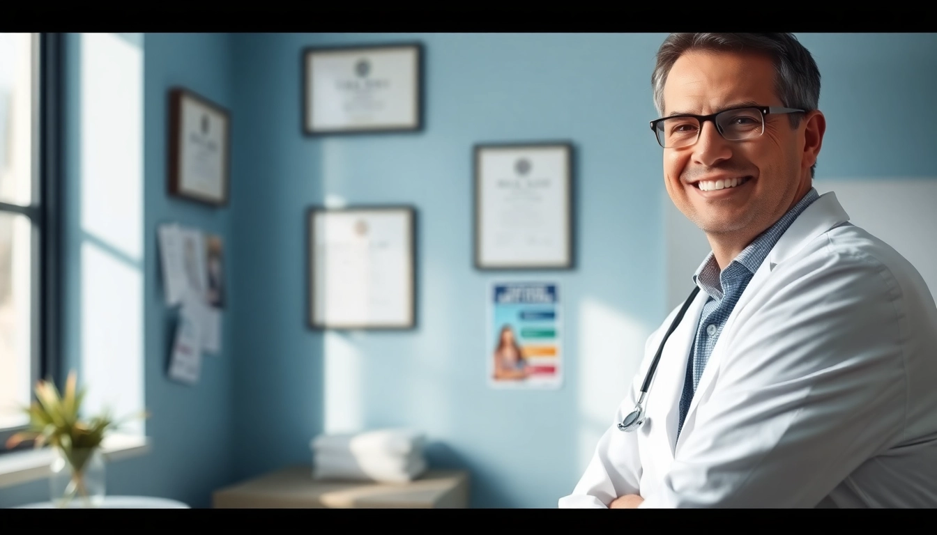 Dr. Ryon Parker MD consulting with a patient in a welcoming medical office environment.