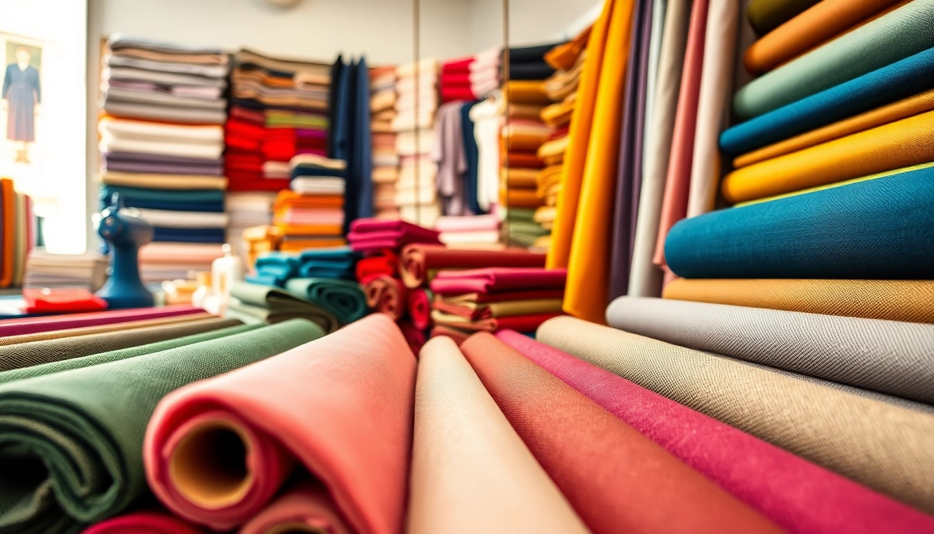 Verken de Punta di Roma stoffen met rijke kleuren en texturen in een gezellige stoffenwinkel.