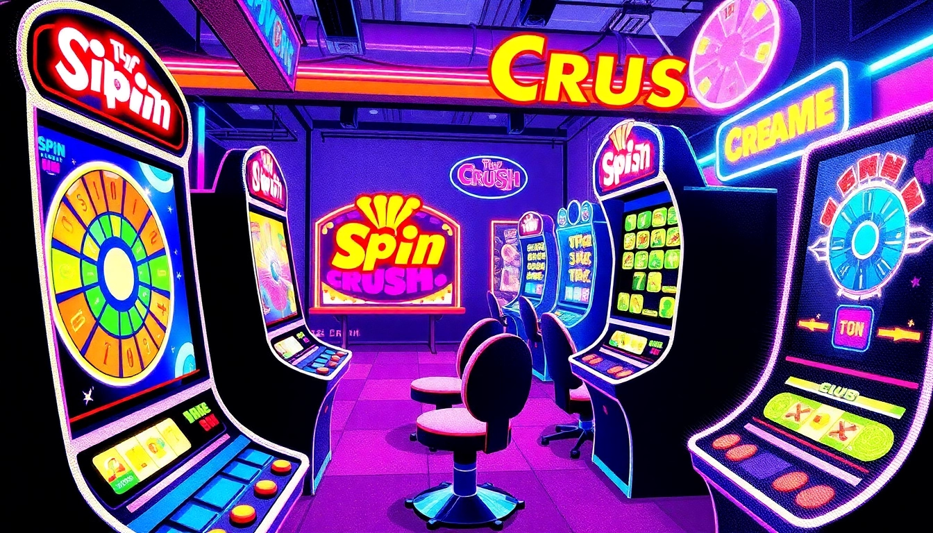 Spin crush captures players enjoying fast-paced arcade action with colorful graphics and dynamic spinning reels.