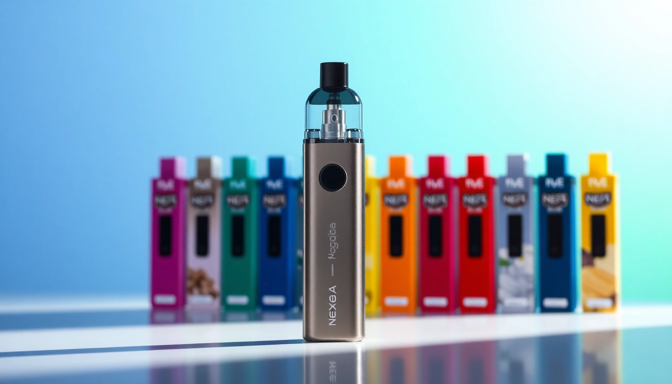 Experience the vibrant NEXA Ultra 50000 Puffs disposable vape highlighting its sleek design and flavors.