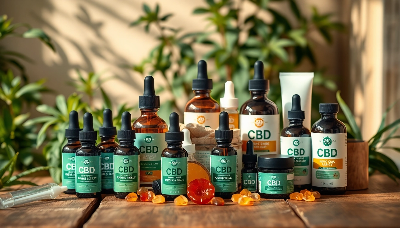 Browse diverse CBD UK products displayed elegantly, highlighting natural wellness.